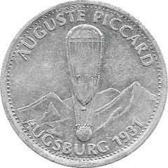 Shell Token - Man in Flight #09 - Auguste Piccard, Augsburg, 1931