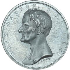 Medal John Dalton; white metal