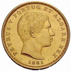 10 000 Reis - Pedro V Pattern