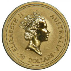 50 Dollars - Elizabeth II 3rd Portrait - Kangaroo - Gold Bullion Coin