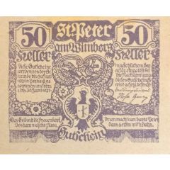50 Heller Sankt Peter am Wimberg 1920