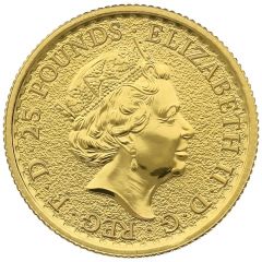 25 Pounds - Elizabeth II Year of the Rooster, 1/4 oz Fine Gold