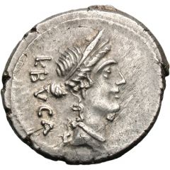 Denarius Aemilia: Lucius Aemilius Buca, L•BVCA
