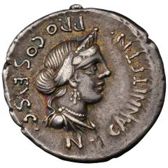 Denarius Annia: Gaius Annius Luscus, C•ANNI•T•F•T•N•PRO•COS•EX•S•C / L•FABI•L•F•HISP