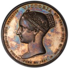 Medal - Victoria Coronation, silver, 51mm