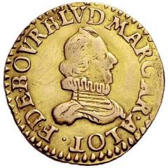 1 Florin d`Or - Francis and Louise Marguerite