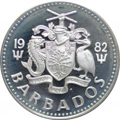 10 Dollars - Elizabeth II Central Bank, Silver Proof Issue