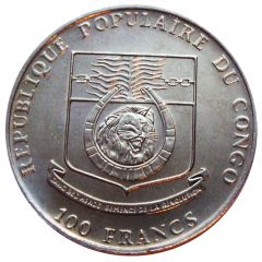 100 Francs CFA Congo Peafowl