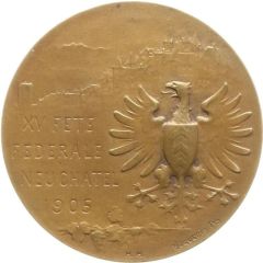 15th Federal Non-Commissioned Officers` Festival Neuchâtel; bronze