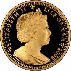 1 Crown - Elizabeth II Chinchilla Cat, Gold