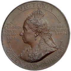 Medal - Victoria Diamond Jubilee; `Four Longest Reigns`, bronze