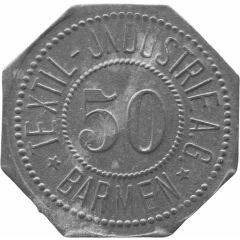 50 Pfennigs - Barmen Textil-Industrie A.G.