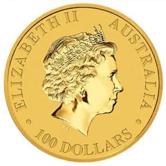 100 Dollars - Elizabeth II 4th Portrait - Kangaroo - Gold Bullion Coin