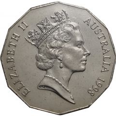 50 Cents - Elizabeth II 3rd Portrait - Bass and Flinders