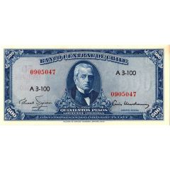 50 Centesimos Overprint on 500 Pesos P#115