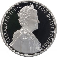 5 Pounds - Elizabeth II Diamond Jubilee, Platinum Piedfort