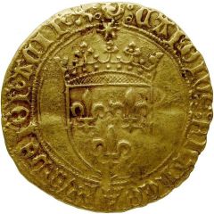 Gold Ecu with sun - Charles VIII 1st issue of Perpignan