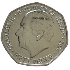 50 Pence - Charles III Saint Andrew, Coloured