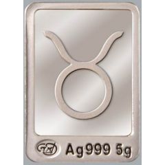 5 Grams Silver Zodiac signs - Taurus
