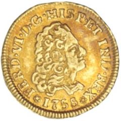 1 Escudo - Fernando VI bust of Felipe V