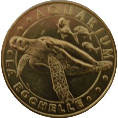 Tourist token - Monnaie de Paris - Aquarium de La Rochelle turtle