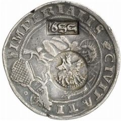 Jefimok Rouble - Alexey Mikhailovich Countermarked over `Lübeck Thaler 1549`