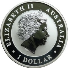 1 Dollar - Elizabeth II 4th Portrait - Australian Kookaburra
