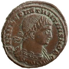 Nummus - Constantius II GLORIA EXERCITVS, two standards, Siscia