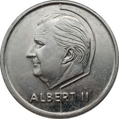 50 Francs - Albert II European Football Championship, French text