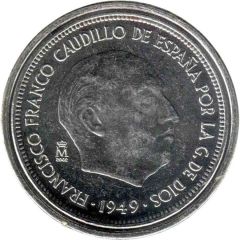 5 Pesetas - Francisco Franco Replica