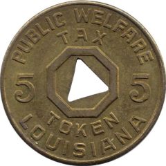 5 Mills - Public Welfare Tax Token Louisiana