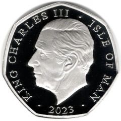 50 Pence - Charles III Jurassic Britain - Ichthyosaur, Silver proof