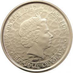 100 Cedis - Elizabeth II African Leopard