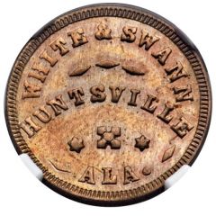 Civil War Token - White and Swann Huntsville, Alabama