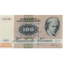 100 Kroner `Møl` Painting and Animal. Type 2, with security thread