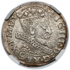 Trojak / 3 Grosze - Sigismund III Vasa Kraków, C mint mark obverse