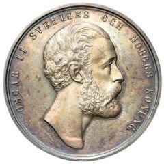 Award medal - for furthering horse breeding - Oscar II 1st portrait, silver