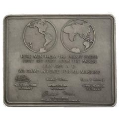 Medal - Replica of Plaque Placed on the Moon