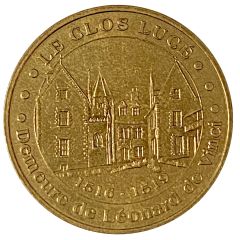 Tourist token - Monnaie de Paris - Le clos lucé, Demeure de Léonard de Vinci