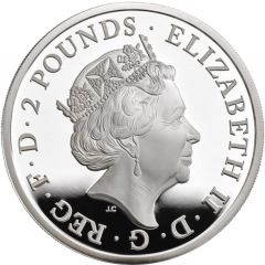 2 Pounds - Elizabeth II Unicorn of Scotland, Silver Proof
