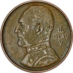 5 Øre - Olav V Pattern