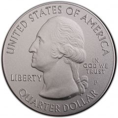 1/4 Dollar `Washington Quarter` Frank Church River of No Return Wilderness - Silver 5 oz Bullion