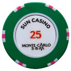 25 euros - Jeton de poker Sun Casino de Monte-Carlo