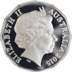 50 Cents - Elizabeth II 4th Portrait - Royal Baby, Silver Proof