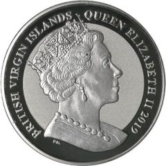 1 Dollar - Elizabeth II Pegasus, Piedfort 2oz Reverse Frosted Silver Bullion