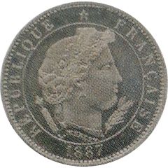 5 centimes Essai en maillechort de Merley, type II à 16 pans