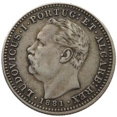 1/2 Rupia - Luíz I Calcutta mint