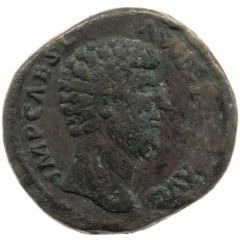 Sestertius - Lucius Verus TR P II COS II S C PROFECTIO AVG