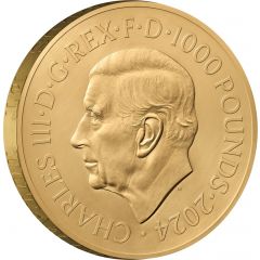 1000 Pounds - Charles III St George & The Dragon, Gold Proof