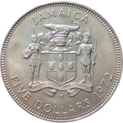 5 Dollars Norman W. Manley, silver, large type